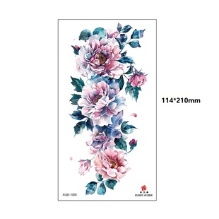 New Color Big Flower Red Figure Rose Cross-border in stock Simulation Disposable Temporary Water Transfer Tattoo Sticker
