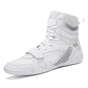 Factory direct cross-border 2024 new men and women couples breathable non-slip wrestling shoes lightweight Sanda training boxing shoes