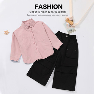 Lemonde Girl's Spring and Autumn Pure Cotton Lapel Shirt 100 Pure Cotton Shirt Women's Treasure Solid Color Korean Style Top Coat