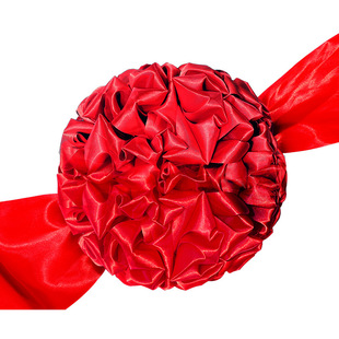 Big Red Flower Ball Car New Door housewarming Silk Wedding Red Hydrangea Cut Colorful Flower Ball Opening Ceremony Big Red Ball
