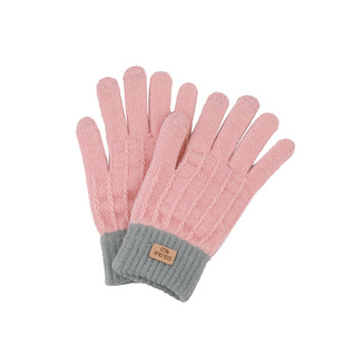 Winter Warm Knitted Touch Screen Gloves Women's Autumn and Winter Warm Non-slip fleece-lined Thickened Two-color Jacquard Gloves