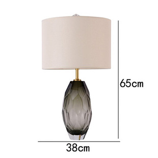 Nordic Study Bedroom Bedside Glass Table Lamp Post-modern Light Luxury Model Room Exhibition Hall Living Room Hotel Glass Table Lamp