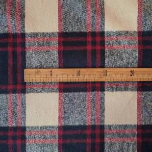 Shaoxing factory in stock autumn and winter smooth wool plaid overcoat men's clothing women's shoes and hats bags woolen fabric