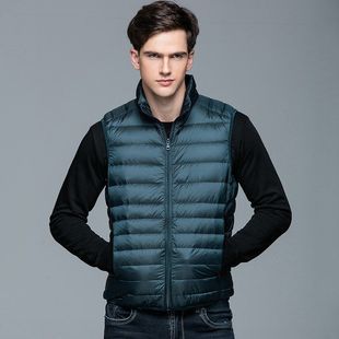 2023 Anti-season Lightweight New Lightweight Cotton-padded Jacket Vest Men's Vertical Collar Vest Vest Autumn and Winter Fashionable Waistcoat Vest