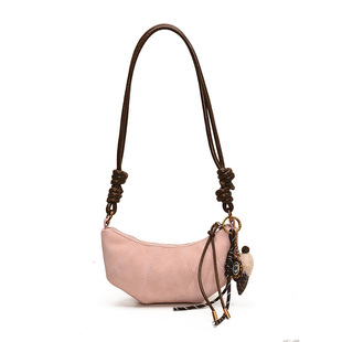 Fashion Frosted Armpit Dumpling Bag 2024 Winter New Simple Casual Shoulder Bag Sense Messenger Bag None
