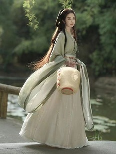 Hanfu Весенний и Осенний женский стиль Вэй Цзинь, северные и южные династии
