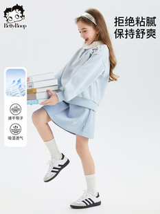 Betty Girls Spring and Autumn Sports Korean Fashion Sweatshirt Dress Set 2025 Children's Big Children's Casual Two-piece Set