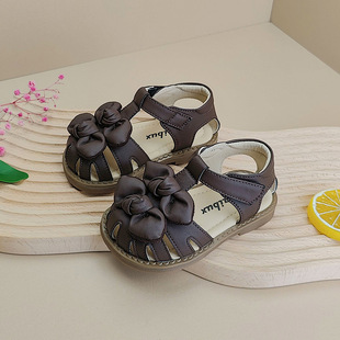 Baby Girl Sandals Baby Toddler Shoes Simple Temperament Princess Shoes Summer New Toe Shoes Anti-collision Women's Shoes