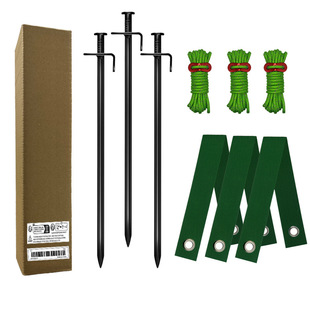 Трансграничная амазонка Tree Stake Kit Зеленые тяжелые пни поддержки привязанные деревья ветрозащитный набор ремней