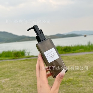 200ml black semi-transparent square men's facial cleanser facial cleanser bottle 500ml shower gel bottle shampoo bottle
