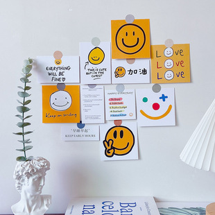 Heal good mood ins Wind wall decoration card dormitory inspirational text smiling face card refueling card 11