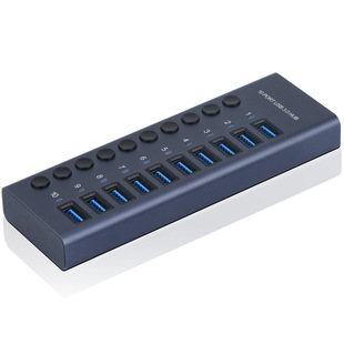 PD20W зарядное устройство USB3.0HUB док-станция 10 Port/7 port/4 Port компьютерный концентратор док-станция расширения с переключателем