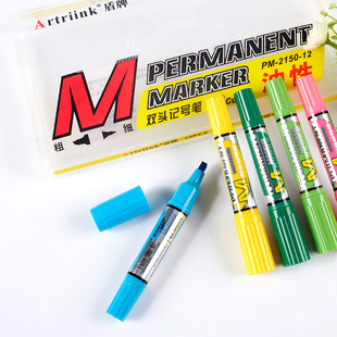 Ink-able large double-headed marker large capacity design painting hook line oil pen logistics express marking special pen