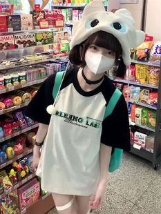 [Tmall/TikTok Quality] Combed Tight Heavy Cotton American Short Sleeve Cotton Summer New Sweet Cool