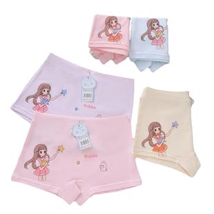 Girls' underwear 40 PCs skin-friendly cotton breathable children's shorts Little Girl Boxer cartoon cute boxers M-3XL