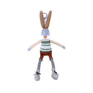 Wholesale cute long-legged rabbit frog cat key chain cute gentleman plush toy doll schoolbag bag pendant