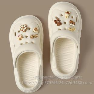 Dopamine Couple's Cave Shoes Women's Summer Outer Wear 2025 New Arrival Shoe Slip-on Beach Non-slip Baotou Sandals for Men