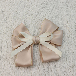 Korean-style double-layer hanging angle polyester handmade Diy bow semi-finished textile ribbon clothing hair accessories ribbon