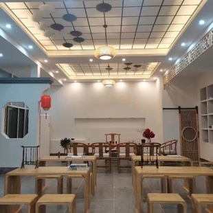 Calligraphy Table Chinese School Table Solid Wood Home Antique Chinese Classical Go Table and Chair Training Class Student Class Special Classroom
