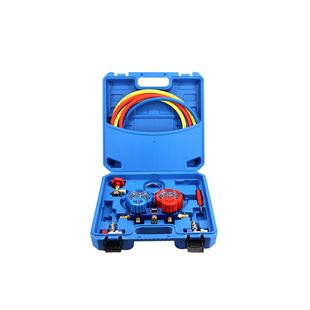 Automobile air conditioner fluoride meter R134a refrigerant snow type pressure gauge liquid double meter valve oil meter fluoride tool suit