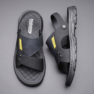 Men's Sandals Summer New High-end Outer Wear Sports Dual-use Outdoor Wading Non-slip Dad Driving Beach Sandals