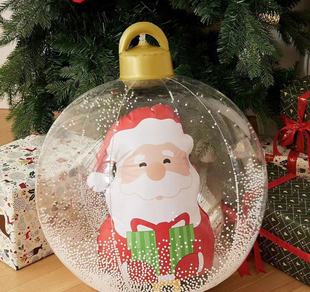 Manufacturers in stock a large number of new inflatable Christmas ball decoration a variety of styles can add lights inflatable Christmas decorations