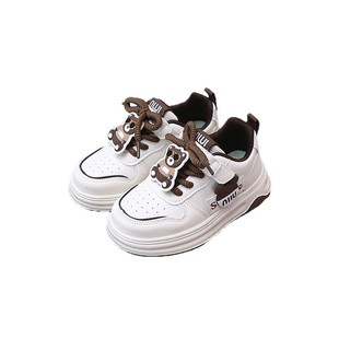 2025 spring and autumn light bottom microfiber leather in stock children's shoes wholesale children's board shoes boys small white shoes 2495