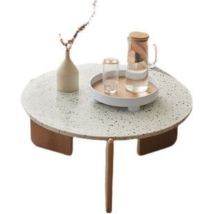 Jiji cream style tea table extremely simple solid oak feet table table living room home terrastone round tea table combination