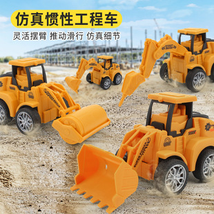 Children Press simulation engineering vehicle series excavator drilling machine forklift bulldozer boy gift wholesale