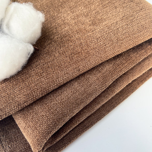 Composite 80 White Single F305 in stock Plain Chenille Sofa Cotton Linen Fabric Sofa Cover Pillow Cushion Linen