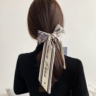 Silk Scarf Hair Belt Women's Tie Hair Internet Popular Niche Tie Thin French Style Super Fairy Head Rope Ribbon Design Sense Ribbon Headwear
