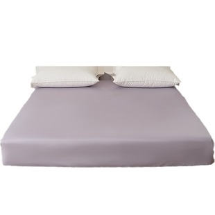 Light Luxury 100 Pure Cotton Long-staple Cotton Bed Sheet Solid Color Double-piece Satin Cotton Bed Hat Single-piece Protective Cover Mattress Cover