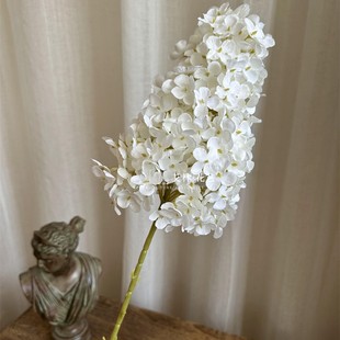 [White flower material] Hydrangea rose rime grass flower arrangement with grass ceiling fog leaf material decoration wedding simulation flower