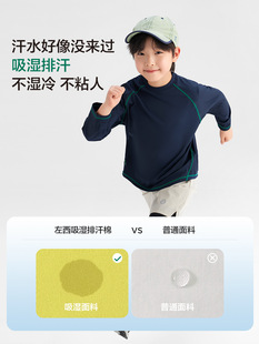 [Sunscreen] Zuoxi Children's Sports Quick-drying Clothes 2025 New Boys Spring and Autumn Boys Outdoor T-shirt Long Sleeve