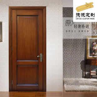 Light Luxury Solid Wood Door Custom Manufacturer Direct Sales Bedroom Room Solid Wood Door Indoor Soundproof Door Flat Opening