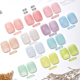 2023 New AS milk gel solid color summer ice through nail polish gel Net red popular color nail shop special set