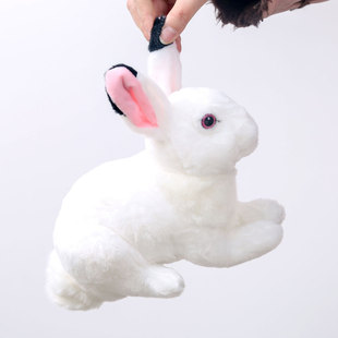 White rabbit doll animal plush toy cute simulation rabbit doll girl gift soothing doll wholesale
