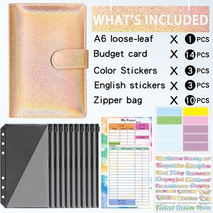 Cross-Border special for colorful macaron a6 loose-leaf bookkeeping notebook creative cash budget financial planning hand book