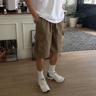 MYQ Handsome Workwear Casual Shorts Men's Summer Loose Straight Pants Korean Commuter Pants