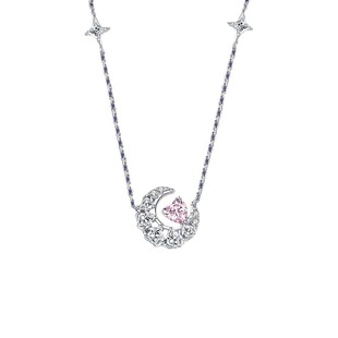 Fantasy Dream Heart Moon Series Necklace Female Summer Star Moon Light Luxury Elegant Trendy Niche Design Advanced Sense Love Clavicle Chain