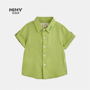 Boys summer cotton boys solid color short sleeve shirt Europe and the United States foreign trade children's clothing children's shirt boys baby spot wholesale