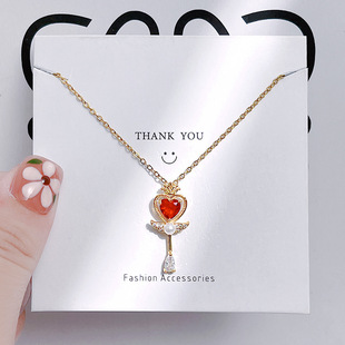 Design butterfly necklace women's titanium steel non-fading temperament all-match love clavicle chain simple fashion necklace accessories