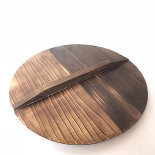 Handmade Chinese Fir Pot Cover Household Wood Pot Cover Solid Wood Head Cover Round Wok Cover Large Pot Cover Water Cylinder Cover
