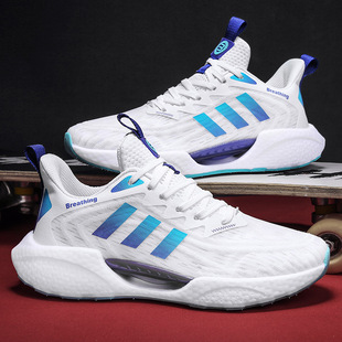 Cross-border 2024 sports racing running breathable Men's and women's ice silk new really popular soft bottom running mesh fashion shoes