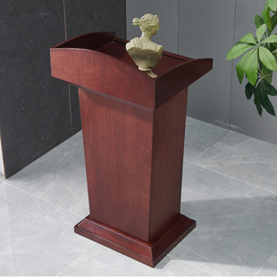 Modern Simple Church Cross Podium Solid Wood Speech Host Desk Welcome Teaching MC Desk to Make Pictures