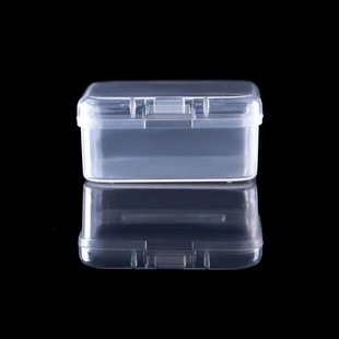 small size pp square transparent goo card DIY stationery plastic packaging box nail fishing gear storage box electronic accessories box