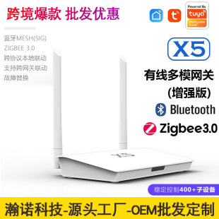 Factory wholesale graffiti smart X5 multi-mode gateway enhanced zigbee Bluetooth smart home hub gateway