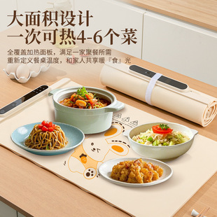 New intelligent multi-functional warm cutting board manufacturers direct heating food treasure pattern custom flexible silicone easy to store and clean