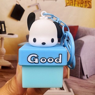 Innovative luminous mini night light cute coolomi Cartoon Doll Keychain Car bag pendant small gift