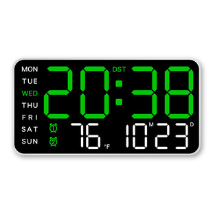 Borderless Electronic Clock Multifunctional Hanging and Standing Dual-purpose Clock Simple Digital Clock Display Living Room Wall Clock 6659